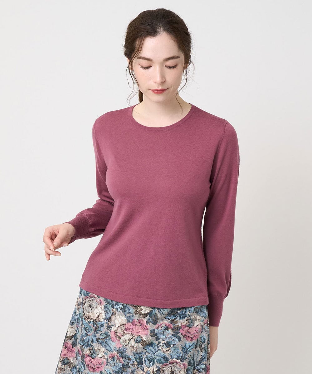 PJFAD04370 CHRISTIAN AUJARD Lサイズ(クリスチャン・オジャール Lサイズ) 【大きいサイズ/アンサンブル対応】長袖プルオーバーニット ピンク