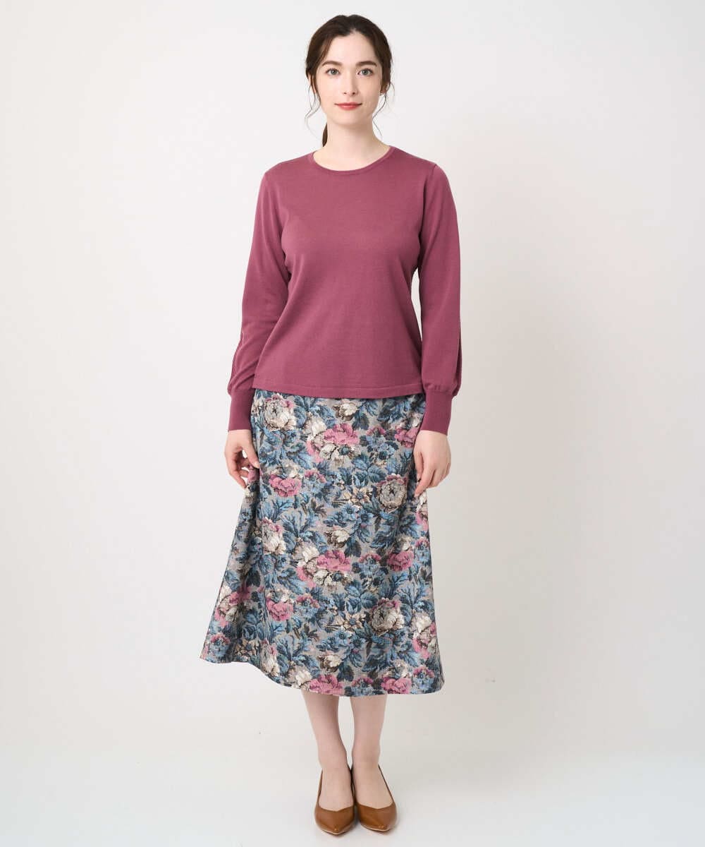 PJFAD04370 CHRISTIAN AUJARD Lサイズ(クリスチャン・オジャール Lサイズ) 【大きいサイズ/アンサンブル対応】長袖プルオーバーニット ピンク