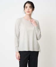 PJFAD37430 CHRISTIAN AUJARD Lサイズ(クリスチャン・オジャール Lサイズ) 【大きいサイズ/アンサンブル対応】カシミヤシルクニット ライトグレー