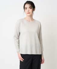 PJFAD37430 CHRISTIAN AUJARD Lサイズ(クリスチャン・オジャール Lサイズ) 【大きいサイズ/アンサンブル対応】カシミヤシルクニット ライトグレー