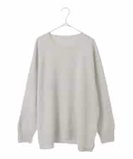 PJFAD37430 CHRISTIAN AUJARD Lサイズ(クリスチャン・オジャール Lサイズ) 【大きいサイズ/アンサンブル対応】カシミヤシルクニット ライトグレー