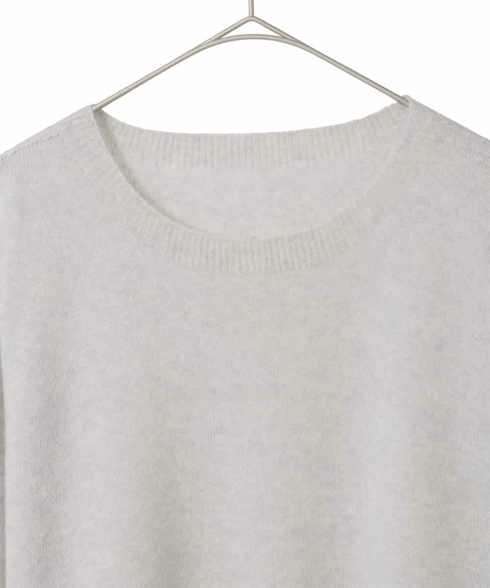 PJFAD37430 CHRISTIAN AUJARD Lサイズ(クリスチャン・オジャール Lサイズ) 【大きいサイズ/アンサンブル対応】カシミヤシルクニット ライトグレー