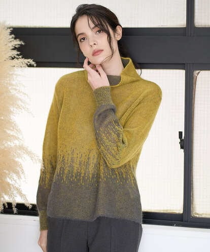 PJFAD41390 CHRISTIAN AUJARD Lサイズ 【大きいサイズ】グラデーションニットプルオーバー