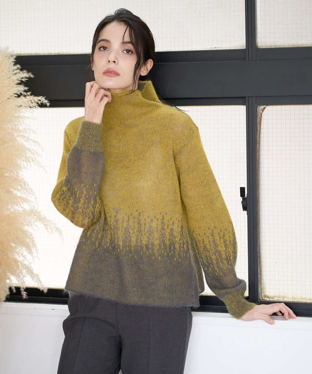 PJFAD41390 CHRISTIAN AUJARD Lサイズ 【大きいサイズ】グラデーションニットプルオーバー