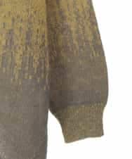 PJFAD41390 CHRISTIAN AUJARD Lサイズ(クリスチャン・オジャール Lサイズ) 【大きいサイズ】グラデーションニットプルオーバー マスタード