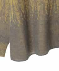 PJFAD41390 CHRISTIAN AUJARD Lサイズ(クリスチャン・オジャール Lサイズ) 【大きいサイズ】グラデーションニットプルオーバー マスタード