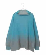 PJFAD41390 CHRISTIAN AUJARD Lサイズ(クリスチャン・オジャール Lサイズ) 【大きいサイズ】グラデーションニットプルオーバー ブルー