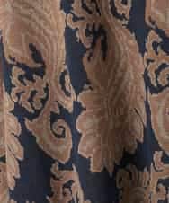 PJFAD45460 CHRISTIAN AUJARD Lサイズ(クリスチャン・オジャール Lサイズ) 【大きいサイズ】ペイズリージャガードニット ネイビー×ブラウン