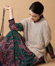 PJFAE04390 CHRISTIAN AUJARD Lサイズ(クリスチャン・オジャール Lサイズ) 【大きいサイズ】フェザーヤーンベスト ベージュ