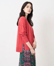 PJFAE06330 CHRISTIAN AUJARD Lサイズ(クリスチャン・オジャール Lサイズ) 【大きいサイズ】Vネックプルオーバーニット ピンク