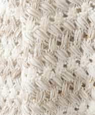 PJFCD05460 CHRISTIAN AUJARD Lサイズ(クリスチャン・オジャール Lサイズ) 【大きいサイズ】バスケットジャガードプルオーバーニット ベージュ×アイボリー 