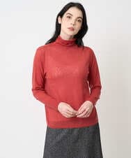 PJFCD07220 CHRISTIAN AUJARD Lサイズ(クリスチャン・オジャール Lサイズ) 【大きいサイズ/肌触り良い･軽い】ベーシックプルオーバーニット レッド