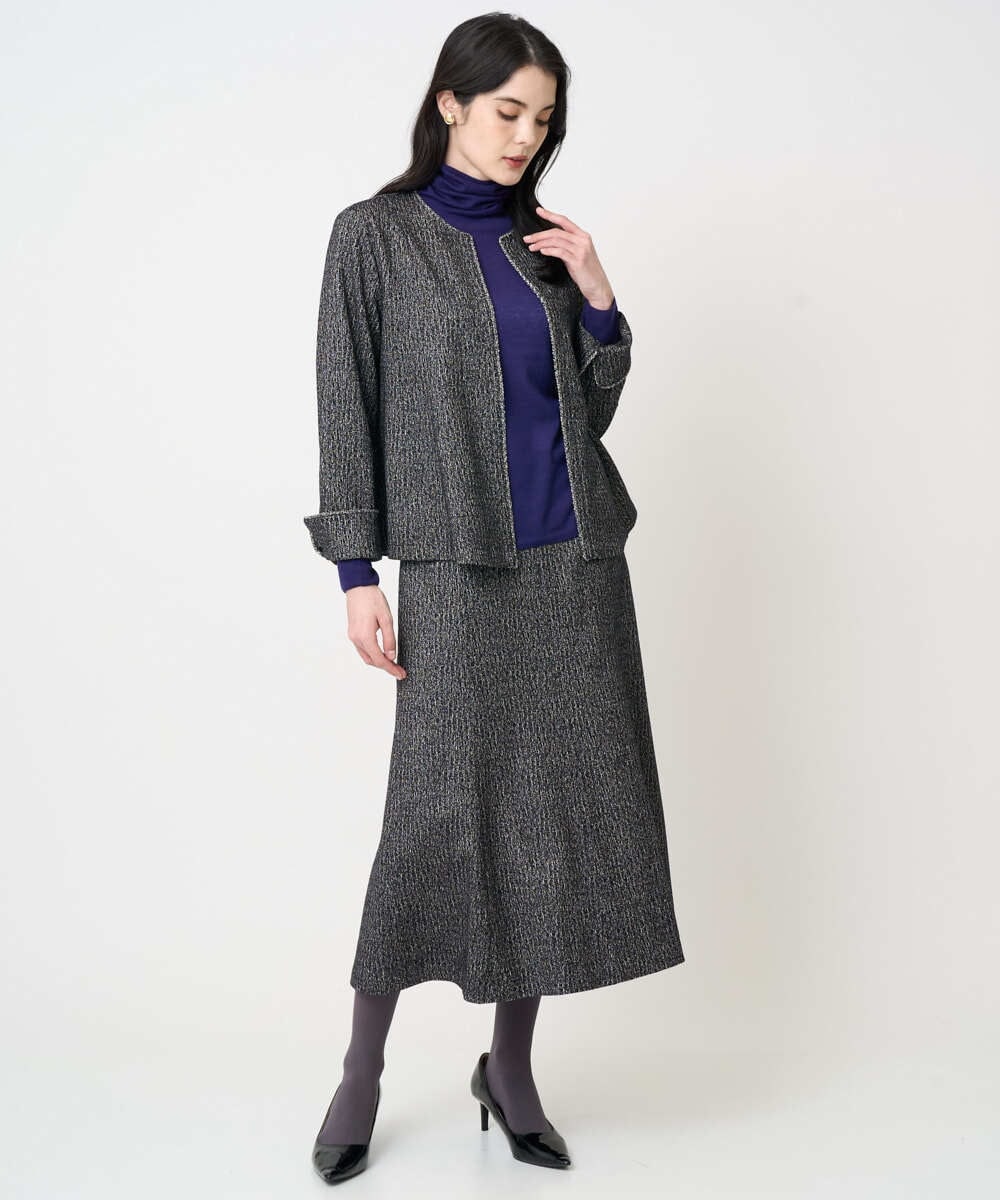 PJFCD07220 CHRISTIAN AUJARD Lサイズ(クリスチャン・オジャール Lサイズ) 【大きいサイズ/肌触り良い･軽い】ベーシックプルオーバーニット パープル