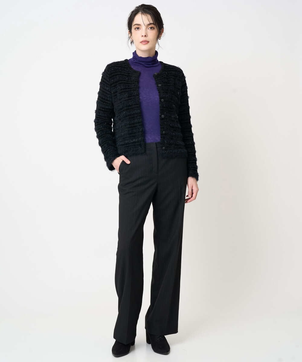 PJFCD07220 CHRISTIAN AUJARD Lサイズ(クリスチャン・オジャール Lサイズ) 【大きいサイズ/肌触り良い･軽い】ベーシックプルオーバーニット パープル