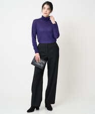 PJFCD07220 CHRISTIAN AUJARD Lサイズ(クリスチャン・オジャール Lサイズ) 【大きいサイズ/肌触り良い･軽い】ベーシックプルオーバーニット パープル