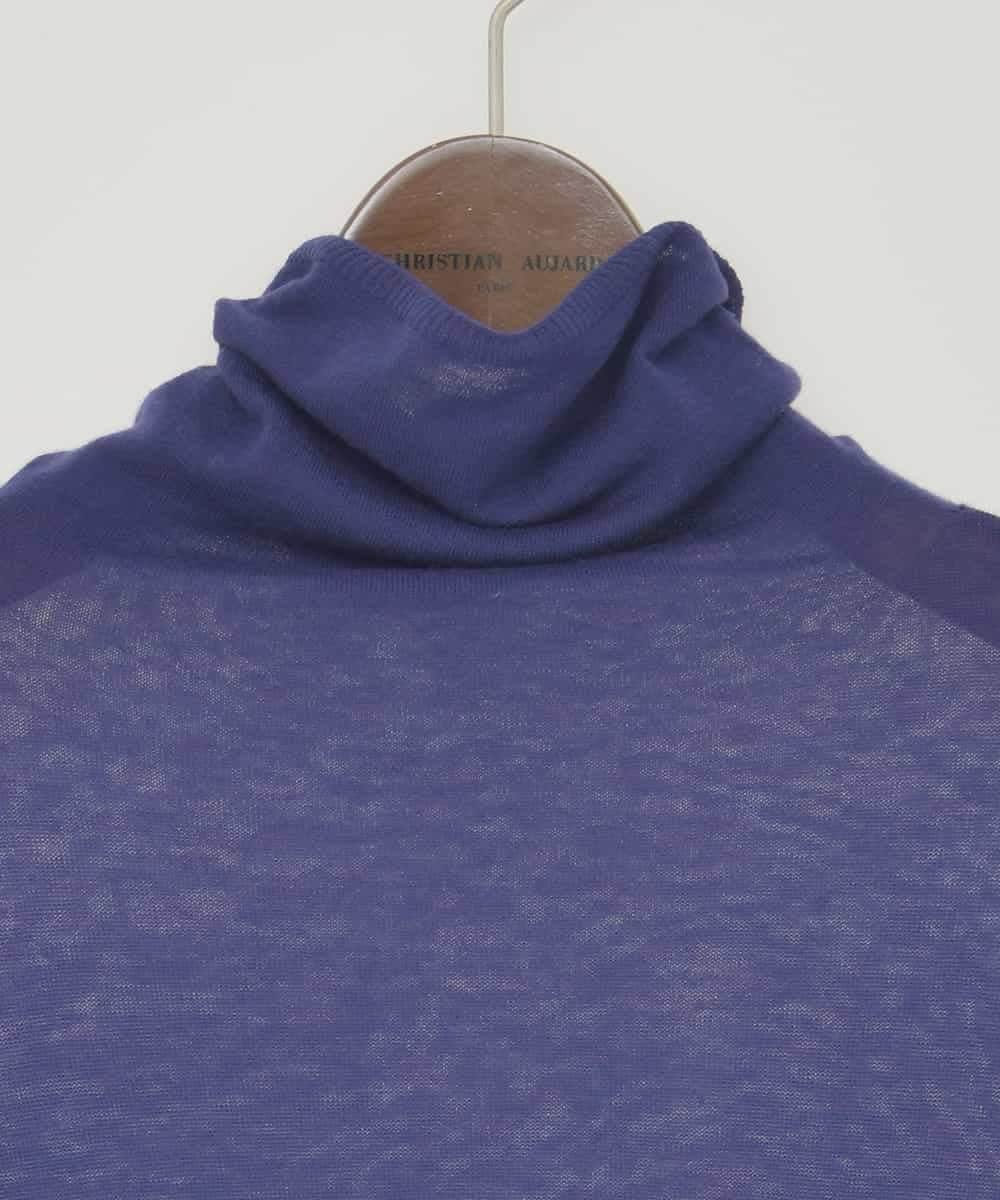 PJFCD07220 CHRISTIAN AUJARD Lサイズ(クリスチャン・オジャール Lサイズ) 【大きいサイズ/肌触り良い･軽い】ベーシックプルオーバーニット パープル