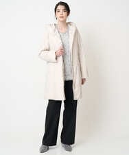 PJFCD08420 CHRISTIAN AUJARD Lサイズ(クリスチャン・オジャール Lサイズ) 【大きいサイズ】レーシージャガードニットプルオーバー ライトグレー