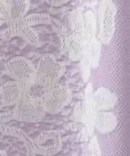 PJFCD08420 CHRISTIAN AUJARD Lサイズ(クリスチャン・オジャール Lサイズ) 【大きいサイズ】レーシージャガードニットプルオーバー ラベンダー