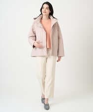 PJFEE02320 CHRISTIAN AUJARD Lサイズ(クリスチャン・オジャール Lサイズ) 【大きいサイズ/アンサンブル対応】ホールガーメントニットプルオーバー サーモンピンク