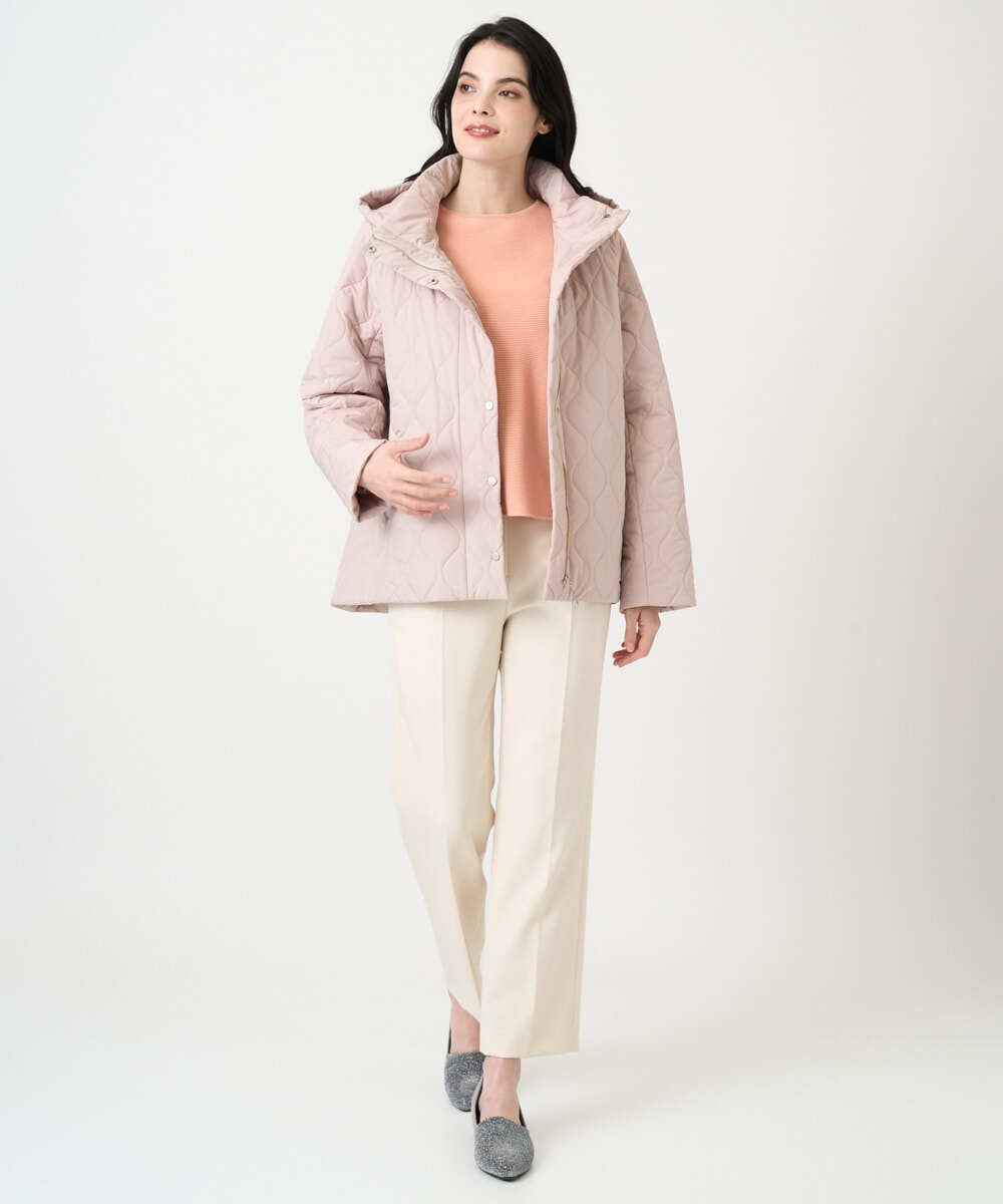 PJFEE02320 CHRISTIAN AUJARD Lサイズ(クリスチャン・オジャール Lサイズ) 【大きいサイズ/アンサンブル対応】ホールガーメントニットプルオーバー サーモンピンク