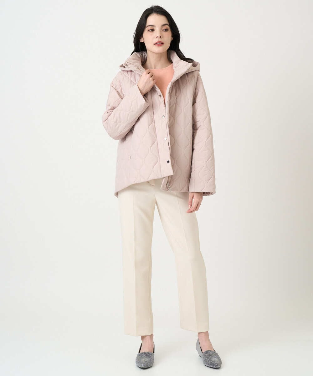 PJFEE02320 CHRISTIAN AUJARD Lサイズ(クリスチャン・オジャール Lサイズ) 【大きいサイズ/アンサンブル対応】ホールガーメントニットプルオーバー サーモンピンク