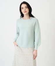 PJFEE02320 CHRISTIAN AUJARD Lサイズ(クリスチャン・オジャール Lサイズ) 【大きいサイズ/アンサンブル対応】ホールガーメントニットプルオーバー グリーン