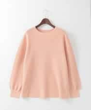 PJFEE02320 CHRISTIAN AUJARD Lサイズ(クリスチャン・オジャール Lサイズ) 【大きいサイズ/アンサンブル対応】ホールガーメントニットプルオーバー サーモンピンク