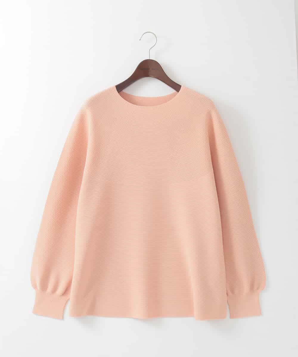 PJFEE02320 CHRISTIAN AUJARD Lサイズ(クリスチャン・オジャール Lサイズ) 【大きいサイズ/アンサンブル対応】ホールガーメントニットプルオーバー サーモンピンク