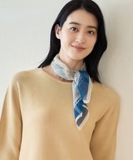 PJFGD22320 CHRISTIAN AUJARD Lサイズ(クリスチャン・オジャール Lサイズ) 【大きいサイズ】リネンライクホールガーメントニット マスタード