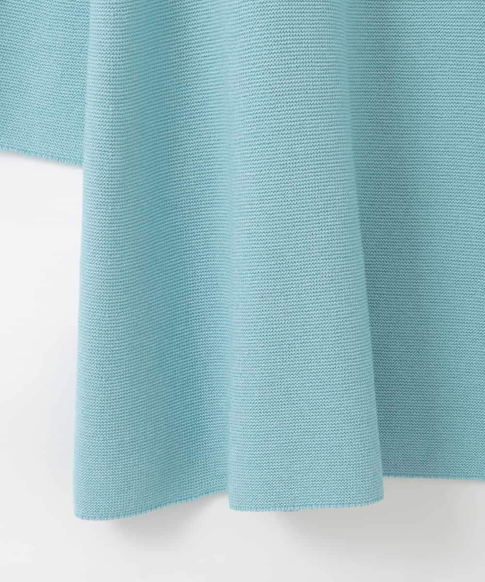 PJFGD22320 CHRISTIAN AUJARD Lサイズ(クリスチャン・オジャール Lサイズ) 【大きいサイズ】リネンライクホールガーメントニット ライトブルー