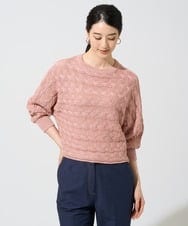 PJFGE03420 CHRISTIAN AUJARD Lサイズ(クリスチャン・オジャール Lサイズ) 【大きいサイズ/ドライタッチ】ドルマンスリーブニット ピンク