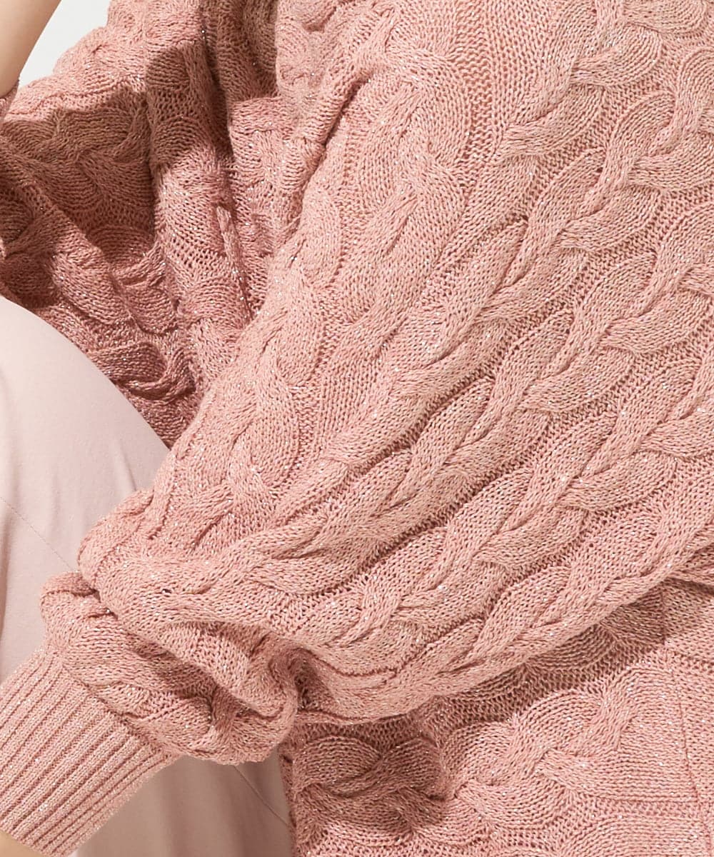 PJFGE03420 CHRISTIAN AUJARD Lサイズ(クリスチャン・オジャール Lサイズ) 【大きいサイズ/ドライタッチ】ドルマンスリーブニット ピンク