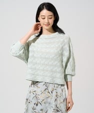 PJFGE03420 CHRISTIAN AUJARD Lサイズ(クリスチャン・オジャール Lサイズ) 【大きいサイズ/ドライタッチ】ドルマンスリーブニット グリーン