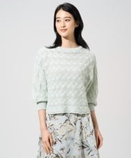 PJFGE03420 CHRISTIAN AUJARD Lサイズ(クリスチャン・オジャール Lサイズ) 【大きいサイズ/ドライタッチ】ドルマンスリーブニット グリーン