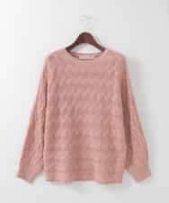 PJFGE03420 CHRISTIAN AUJARD Lサイズ(クリスチャン・オジャール Lサイズ) 【大きいサイズ/ドライタッチ】ドルマンスリーブニット ピンク