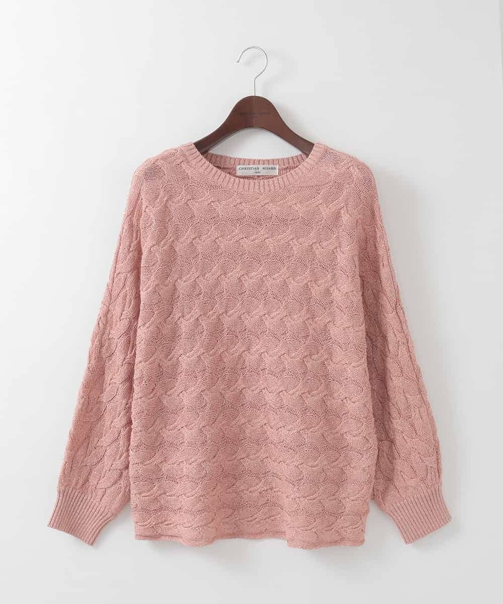PJFGE03420 CHRISTIAN AUJARD Lサイズ(クリスチャン・オジャール Lサイズ) 【大きいサイズ/ドライタッチ】ドルマンスリーブニット ピンク
