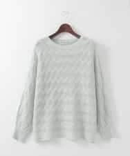 PJFGE03420 CHRISTIAN AUJARD Lサイズ(クリスチャン・オジャール Lサイズ) 【大きいサイズ/ドライタッチ】ドルマンスリーブニット グリーン