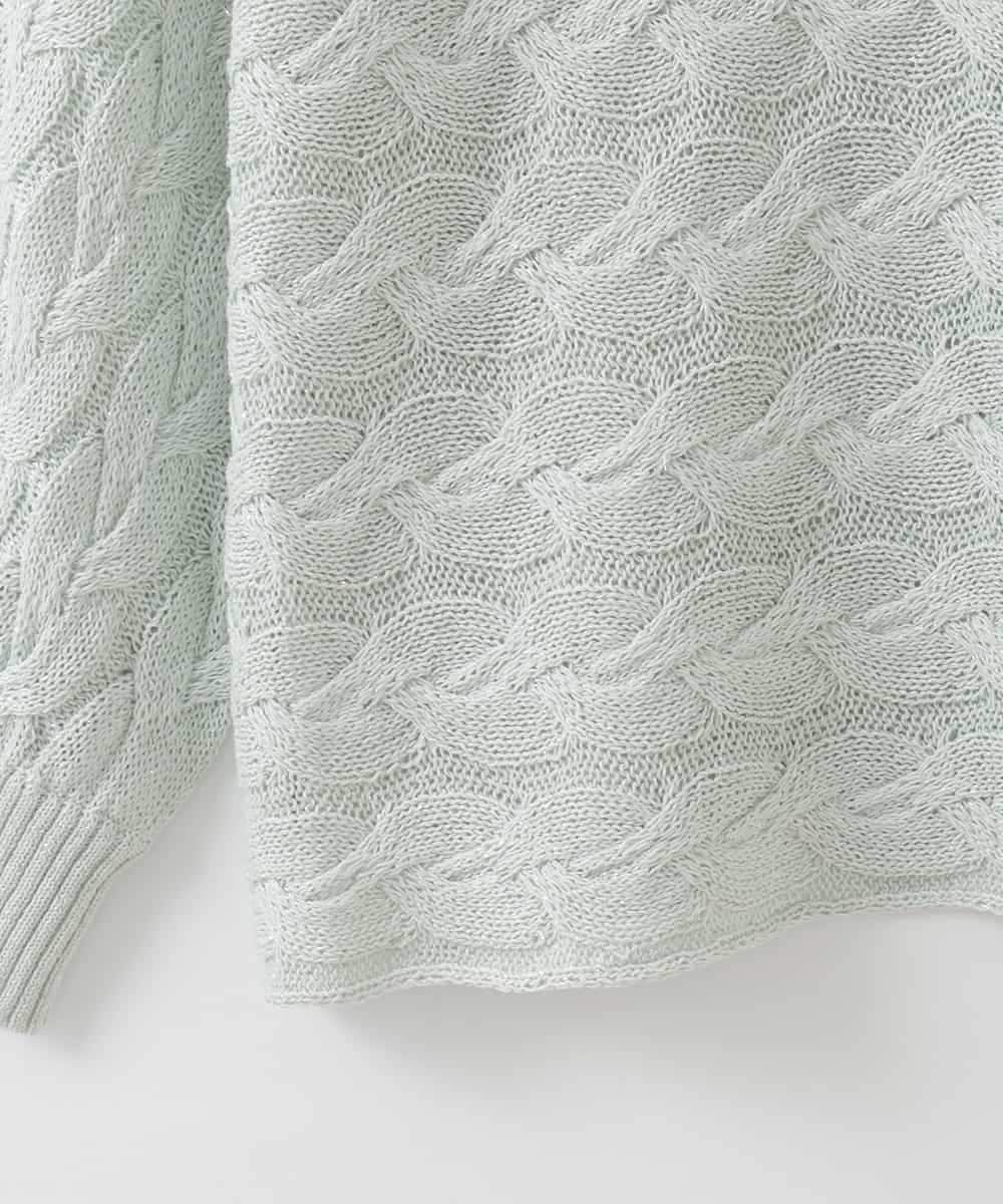 PJFGE03420 CHRISTIAN AUJARD Lサイズ(クリスチャン・オジャール Lサイズ) 【大きいサイズ/ドライタッチ】ドルマンスリーブニット グリーン