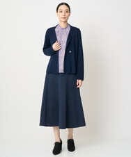 PJHAD01480 CHRISTIAN AUJARD Lサイズ(クリスチャン・オジャール Lサイズ) 【大きいサイズ/セットアップ対応】オリジナルジャガードスカート ネイビー