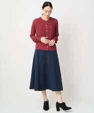 PJHAD01480 CHRISTIAN AUJARD Lサイズ(クリスチャン・オジャール Lサイズ) 【大きいサイズ/セットアップ対応】オリジナルジャガードスカート ネイビー