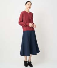 PJHAD01480 CHRISTIAN AUJARD Lサイズ(クリスチャン・オジャール Lサイズ) 【大きいサイズ/セットアップ対応】オリジナルジャガードスカート ネイビー