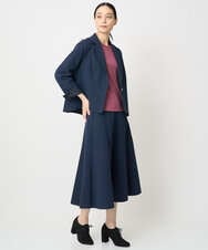 PJHAD01480 CHRISTIAN AUJARD Lサイズ(クリスチャン・オジャール Lサイズ) 【大きいサイズ/セットアップ対応】オリジナルジャガードスカート ネイビー