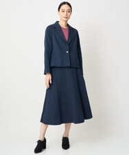 PJHAD01480 CHRISTIAN AUJARD Lサイズ(クリスチャン・オジャール Lサイズ) 【大きいサイズ/セットアップ対応】オリジナルジャガードスカート ネイビー