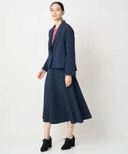 PJHAD01480 CHRISTIAN AUJARD Lサイズ(クリスチャン・オジャール Lサイズ) 【大きいサイズ/セットアップ対応】オリジナルジャガードスカート ネイビー