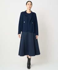 PJHAD01480 CHRISTIAN AUJARD Lサイズ(クリスチャン・オジャール Lサイズ) 【大きいサイズ/セットアップ対応】オリジナルジャガードスカート ネイビー