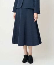 PJHAD01480 CHRISTIAN AUJARD Lサイズ(クリスチャン・オジャール Lサイズ) 【大きいサイズ/セットアップ対応】オリジナルジャガードスカート ネイビー