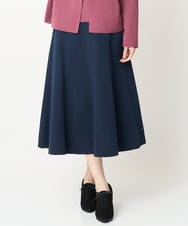 PJHAD01480 CHRISTIAN AUJARD Lサイズ(クリスチャン・オジャール Lサイズ) 【大きいサイズ/セットアップ対応】オリジナルジャガードスカート ネイビー