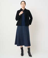 PJHAD01480 CHRISTIAN AUJARD Lサイズ(クリスチャン・オジャール Lサイズ) 【大きいサイズ/セットアップ対応】オリジナルジャガードスカート ネイビー