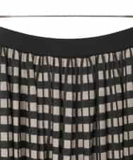 PJHAD36520 CHRISTIAN AUJARD Lサイズ(クリスチャン・オジャール Lサイズ) 【大きいサイズ】ジャガードニットスカート ブラック×ベージュ