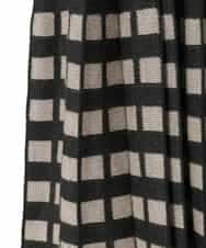 PJHAD36520 CHRISTIAN AUJARD Lサイズ(クリスチャン・オジャール Lサイズ) 【大きいサイズ】ジャガードニットスカート ブラック×ベージュ